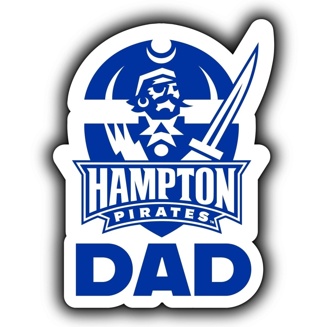 Hampton University 4-Inch Proud Dad Die Cut Decal