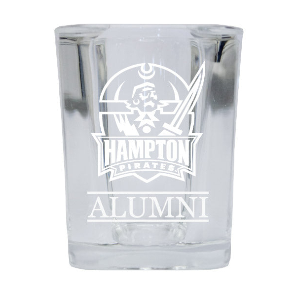 Hampton University Alumni Etched Square Shot Glass