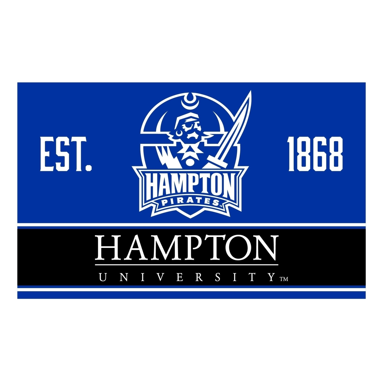 Hampton University Wood Sign With Frame