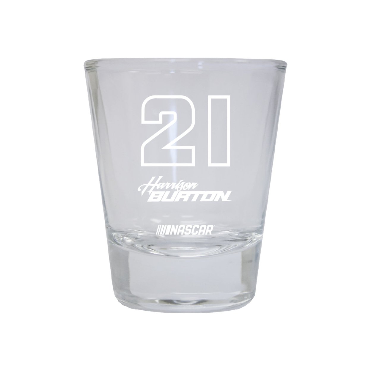 Harrison Burton #21 Nascar Etched Round Shot Glass New For 2022