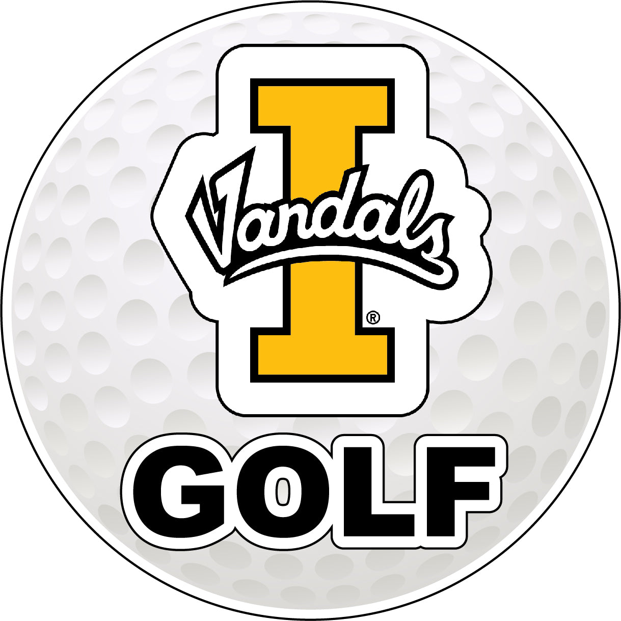 Idaho Vandals 4-Inch Round Golf Ball Vinyl Decal Sticker