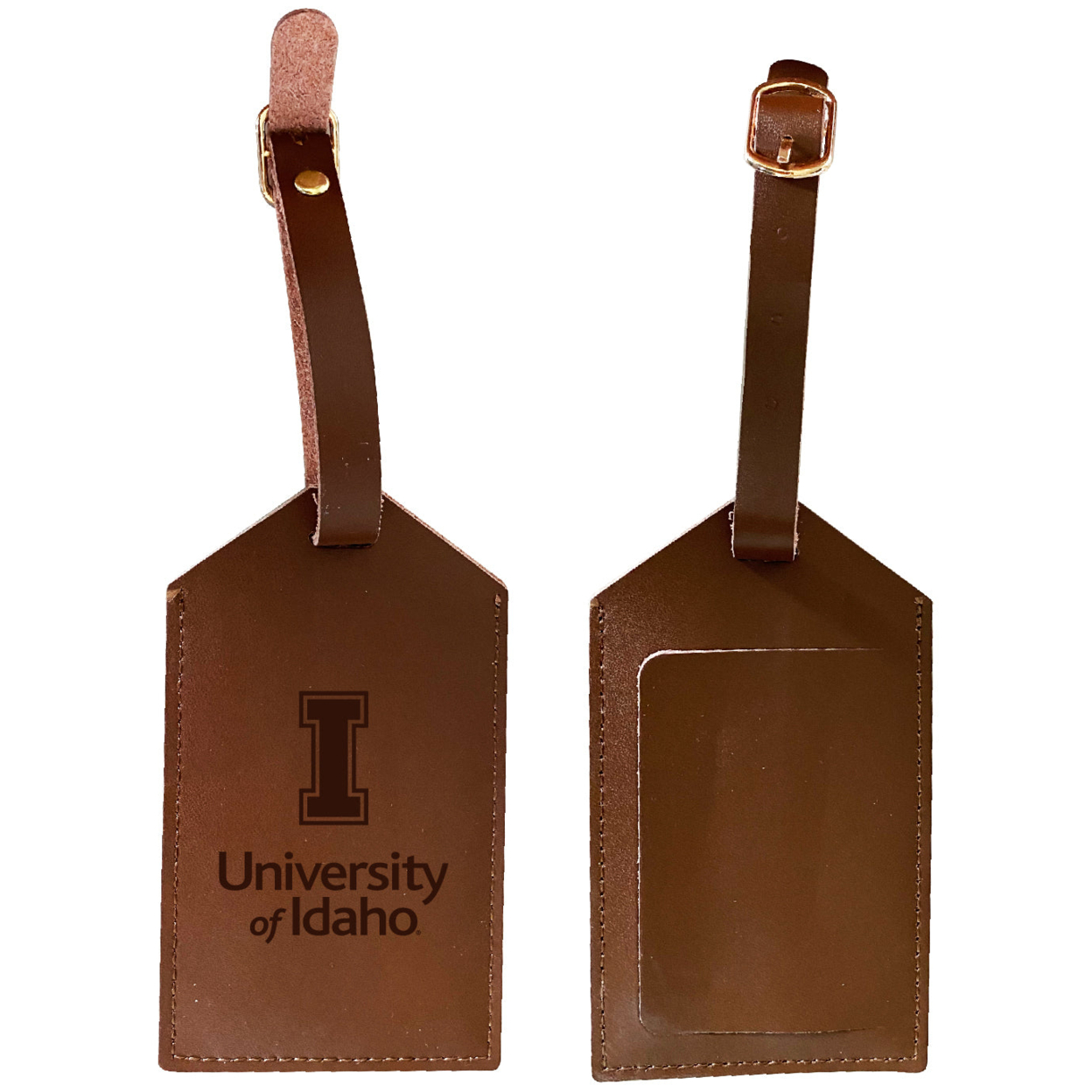 Idaho Vandals Leather Luggage Tag Engraved
