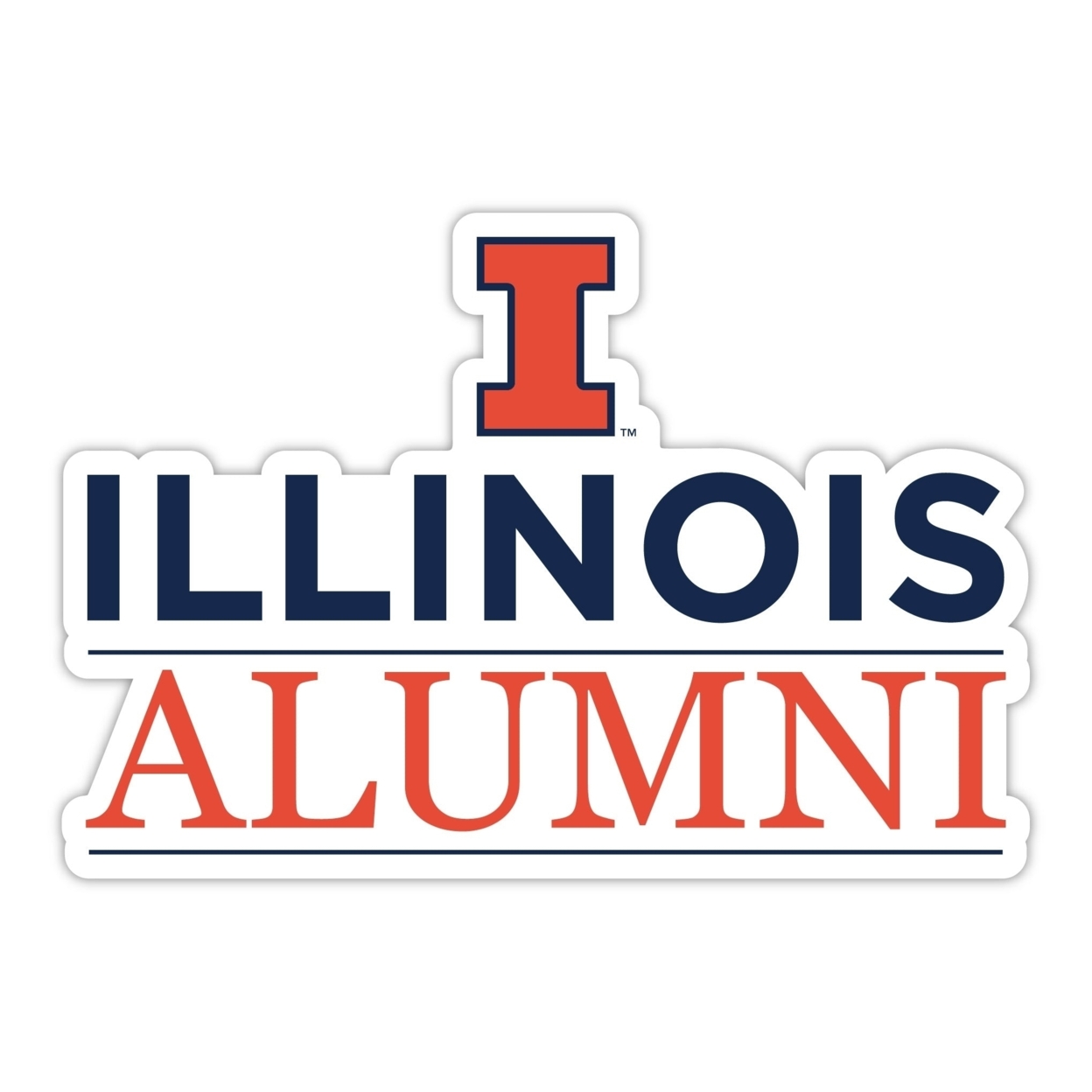 Illinois Fighting Illini Alumni 4 Sticker