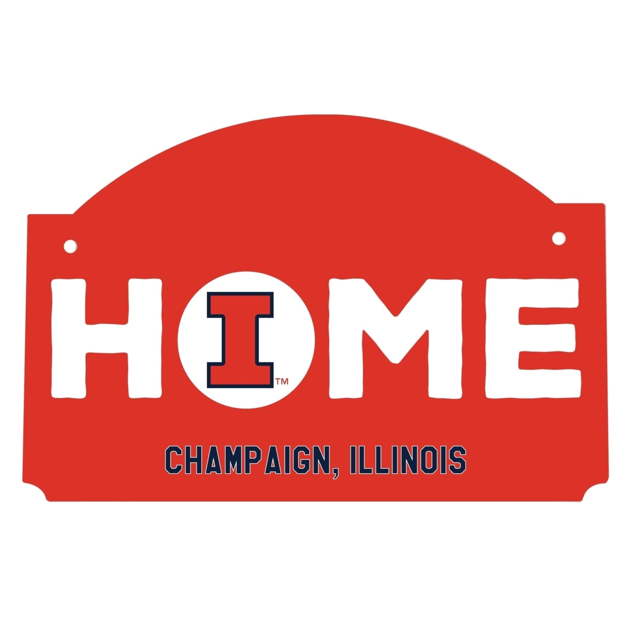 Illinois Fighting Illini Wood Sign With String