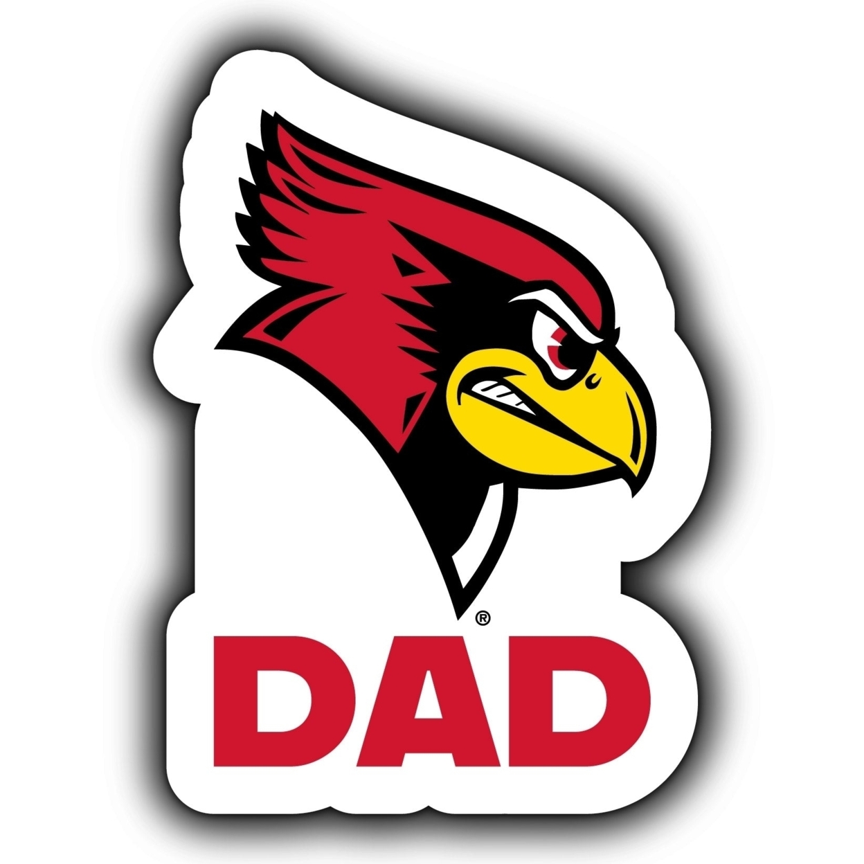 Illinois State Redbirds 4-Inch Proud Dad Die Cut Decal