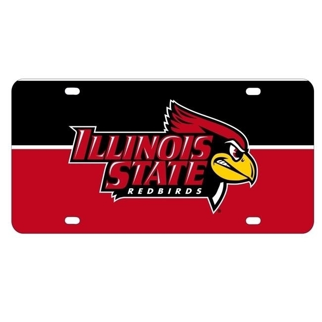 Illinois State Redbirds Metal License Plate Car Tag