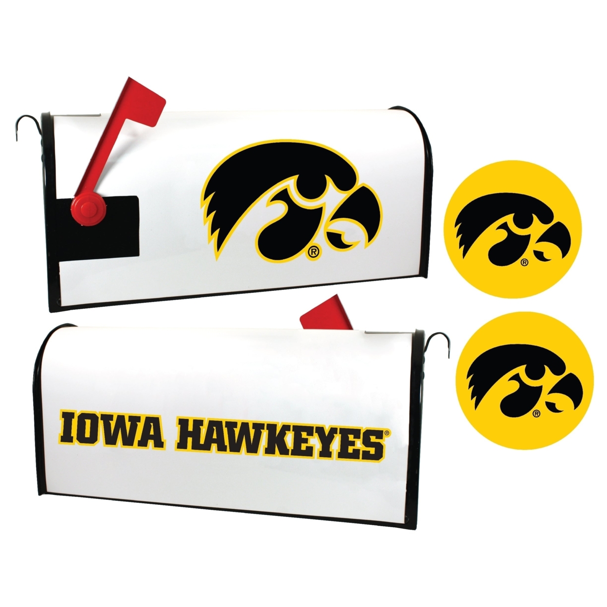 Iowa Hawkeyes Magnetic Mailbox Cover & Sticker Set
