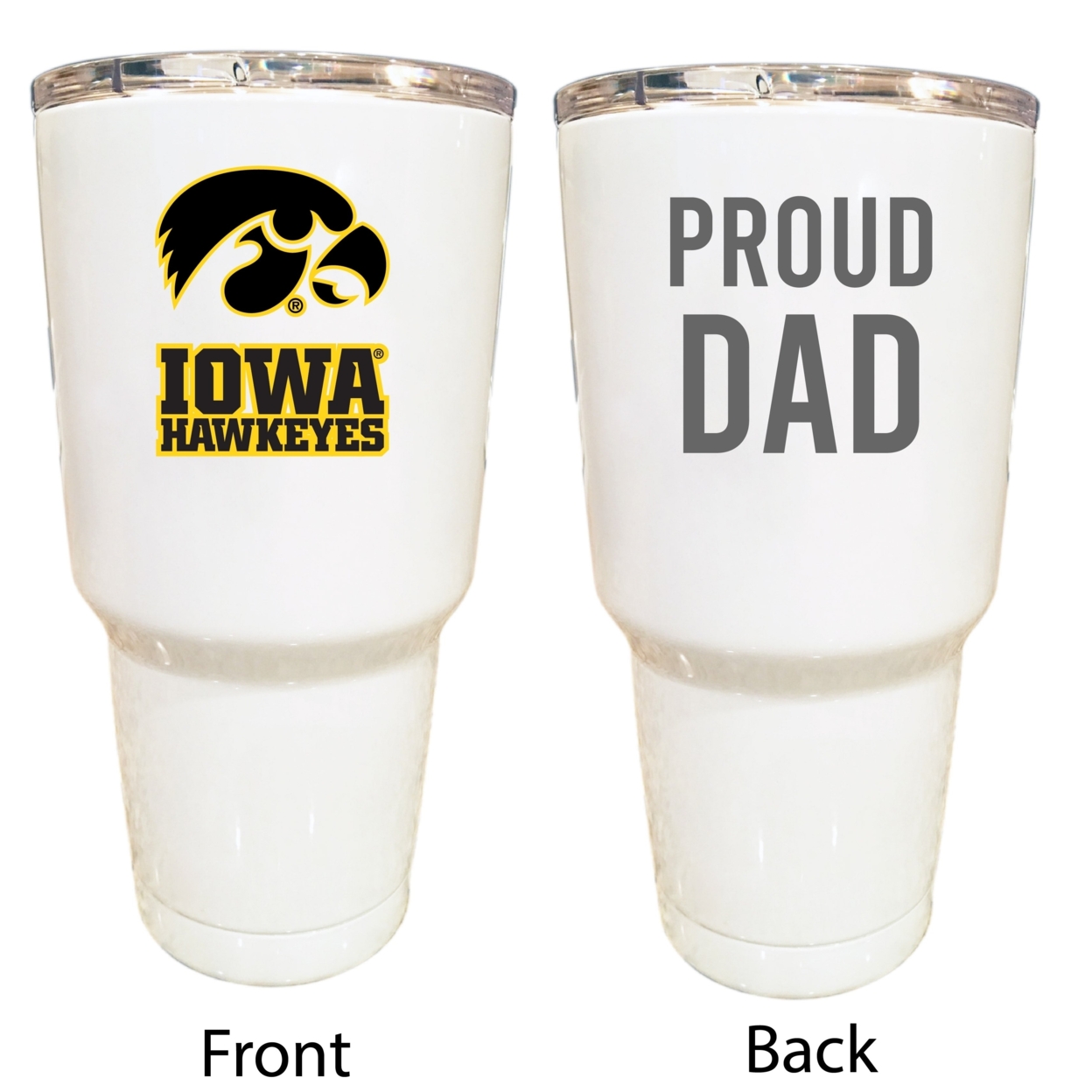 Iowa Hawkeyes Proud Dad 24 Oz Insulated Stainless Steel Tumblers Choose Your Color.