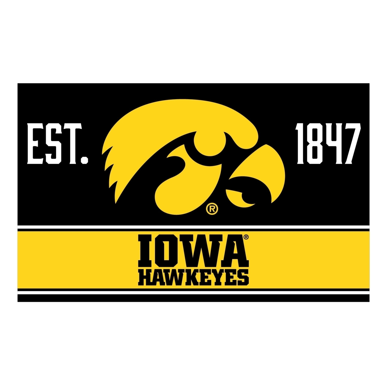 Iowa Hawkeyes Wood Sign With Frame