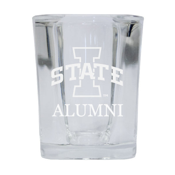Iowa State Cyclones Alumni Etched Square Shot Glass