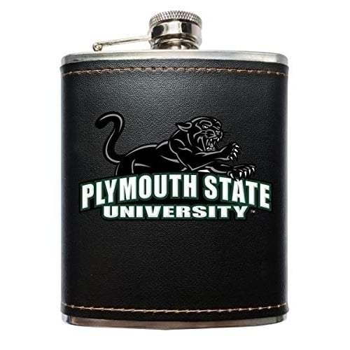 Plymouth State University Black Stainless Steel 7 Oz Flask
