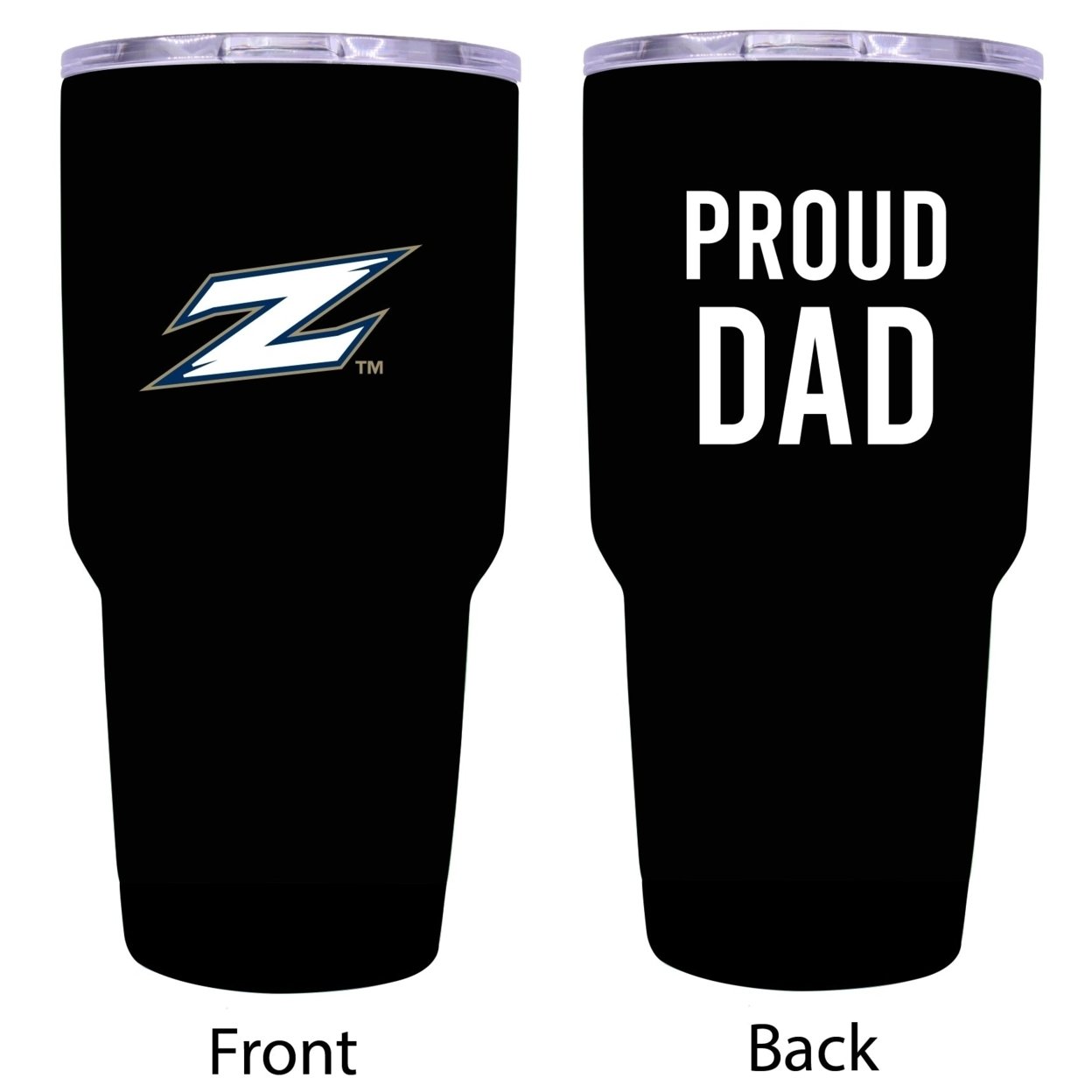 R And R Imports Akron Zips Proud Dad 24 Oz Insulated Stainless Steel Tumblers Black.