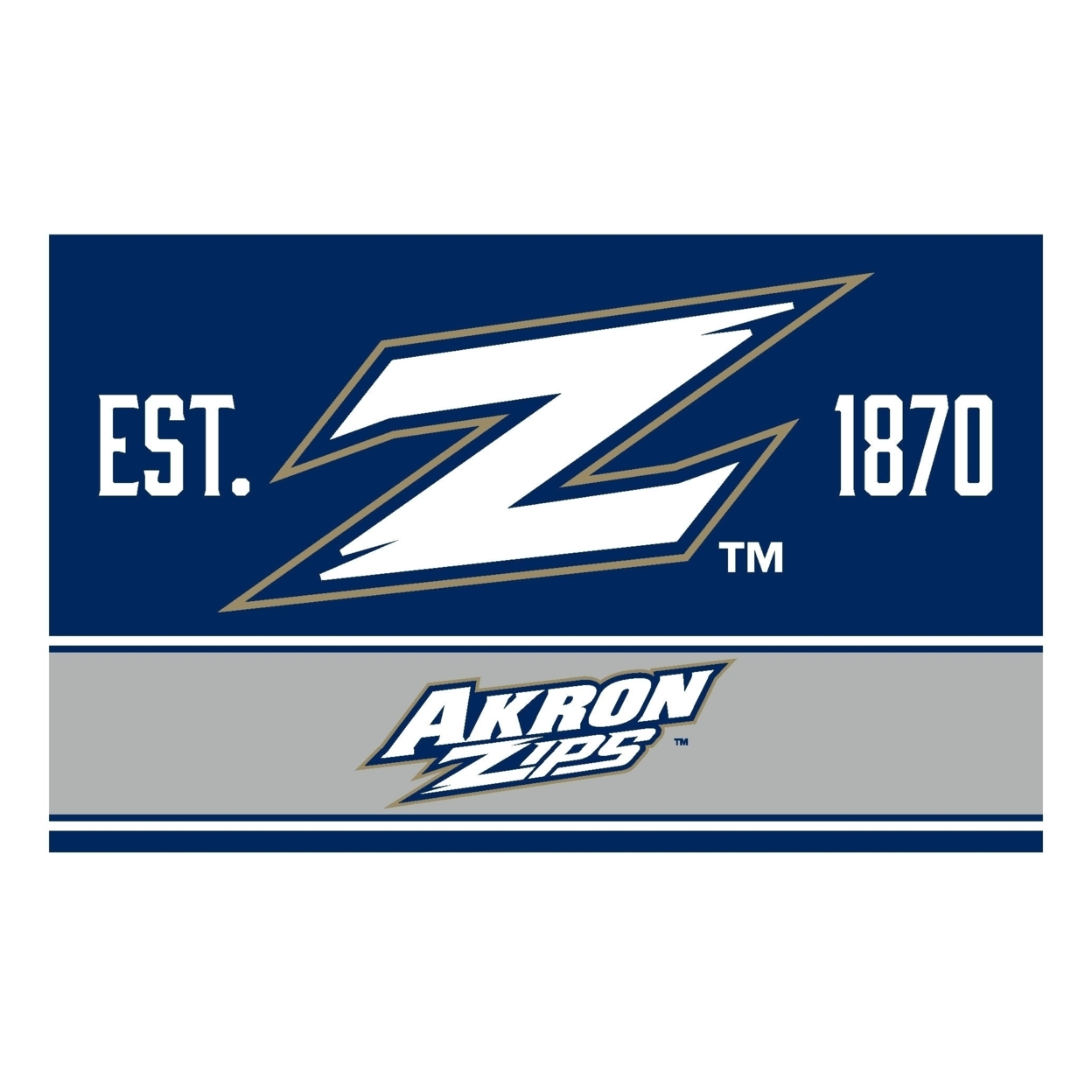 R And R Imports Akron Zips Wood Sign With Frame