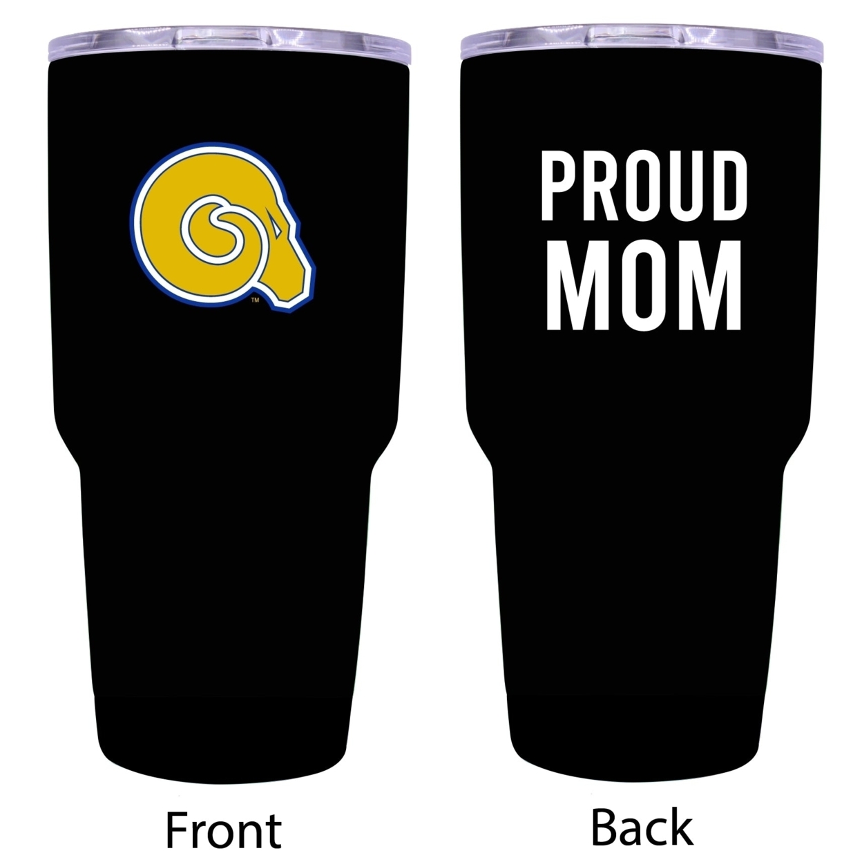 R And R Imports Albany State University Proud Mom 24 Oz Insulated Stainless Steel Tumblers Black.
