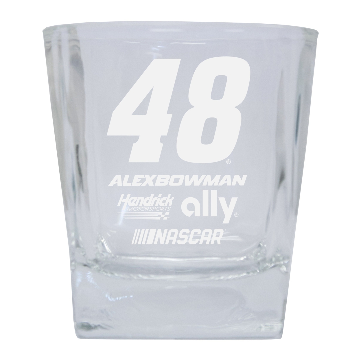 R And R Imports Alex Bowman #48 NASCAR Cup Series Etched 5 Oz Shooter Glass 2-Pack