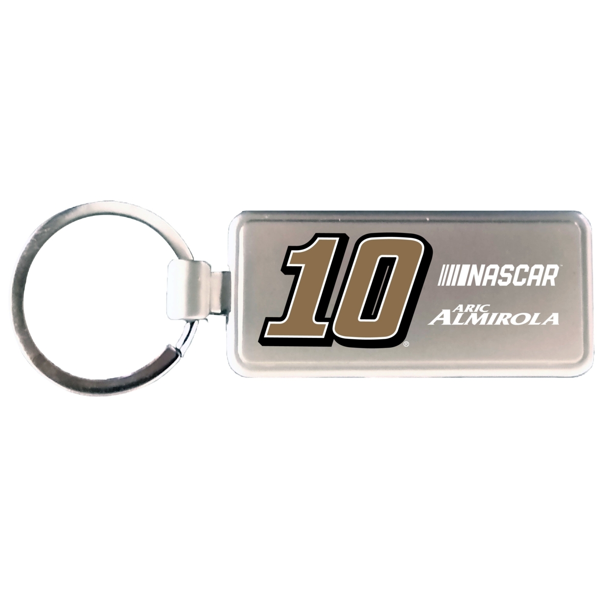 R And R Imports Aric Almirola #10 NASCAR Metal Keychain