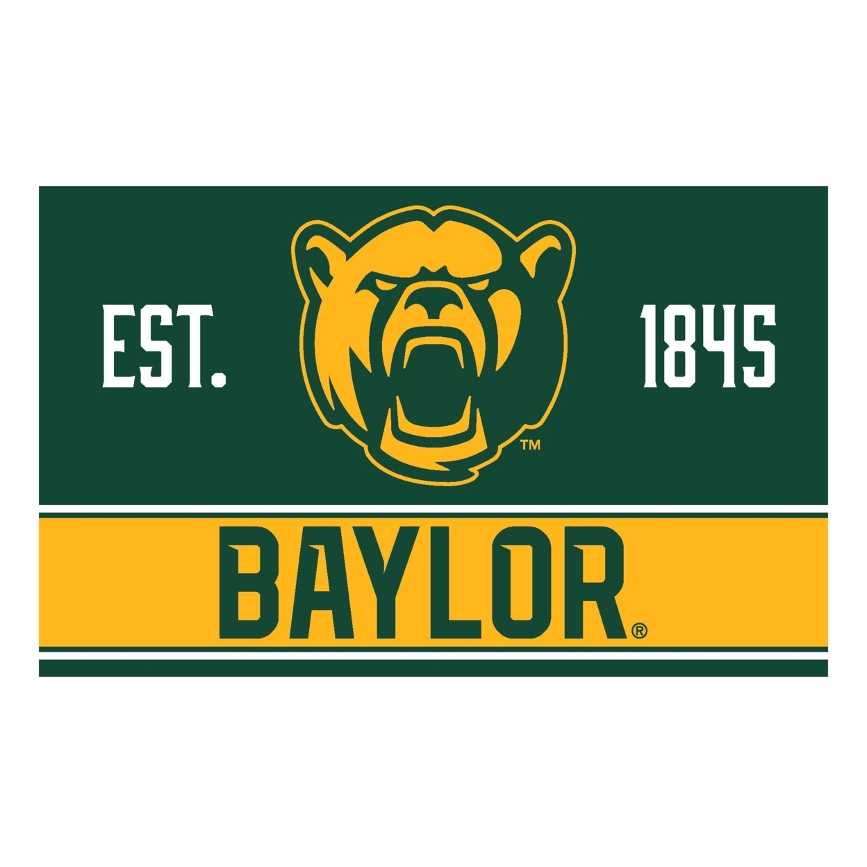 R And R Imports Baylor Bears Wood Sign With Frame