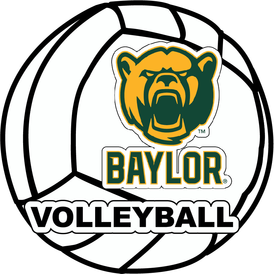 Baylor Bears 4-Inch Round Volleyball Vinyl Decal Sticker