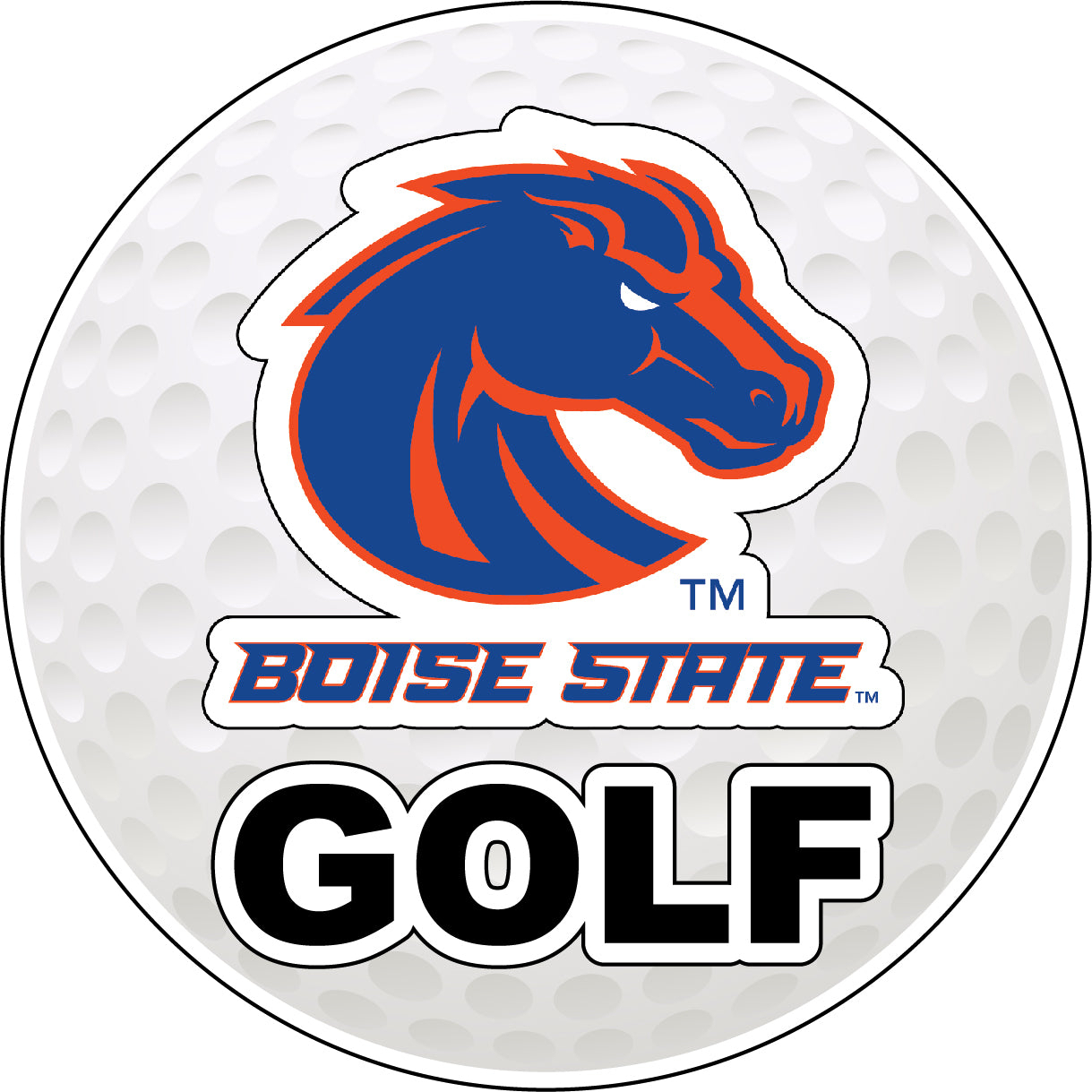 Boise State Broncos 4-Inch Round Golf Ball Vinyl Decal Sticker