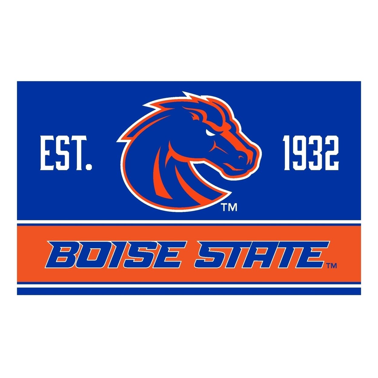 R And R Imports Boise State Broncos Wood Sign With Frame