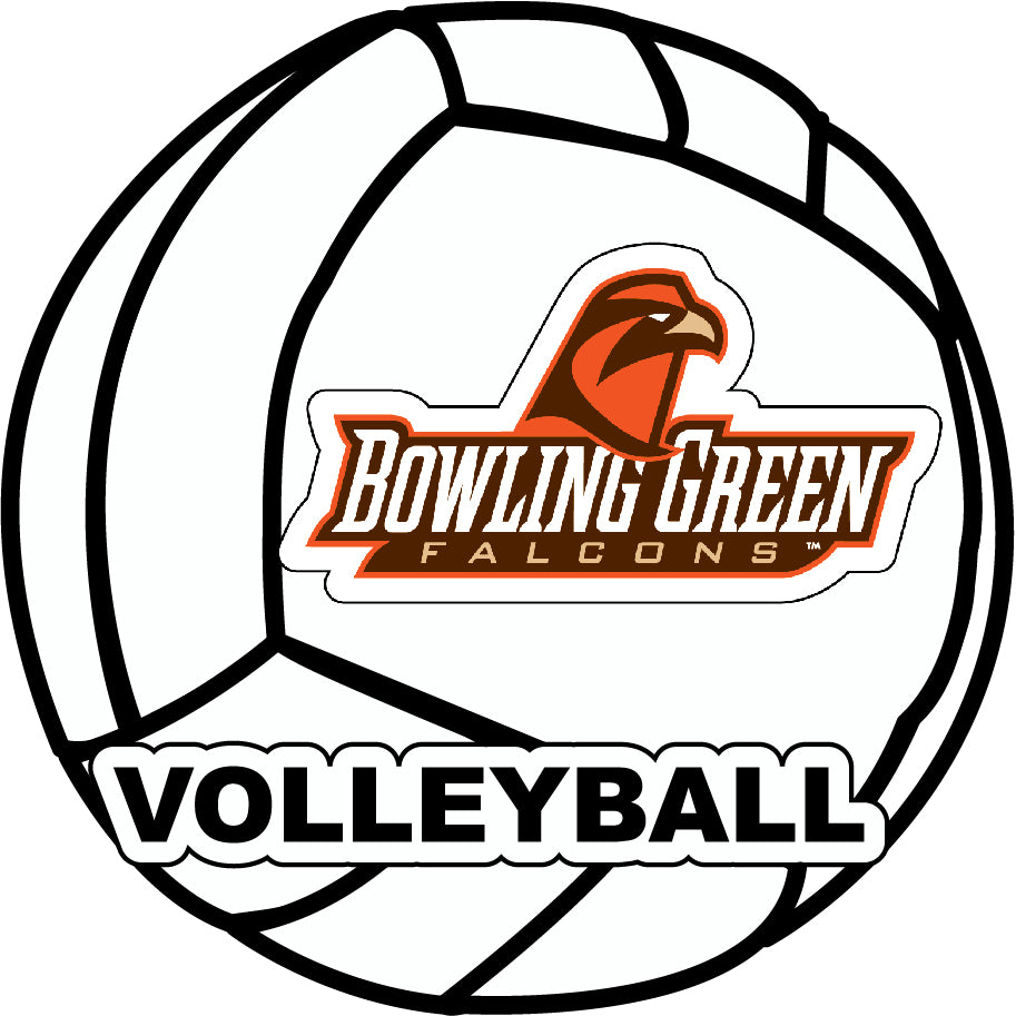 Bowling Green Falcons 4-Inch Round Volleyball Vinyl Decal Sticker