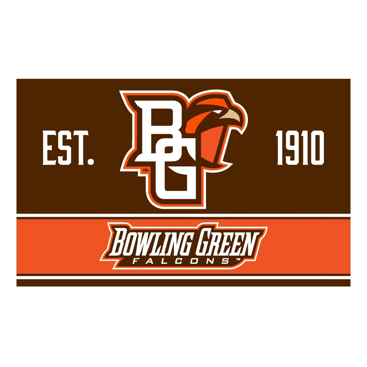 R And R Imports Bowling Green Falcons Wood Sign With Frame