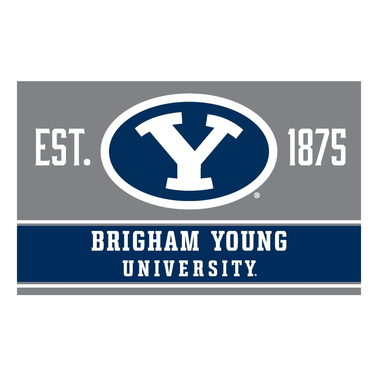 R And R Imports Brigham Young Cougars Wood Sign With Frame
