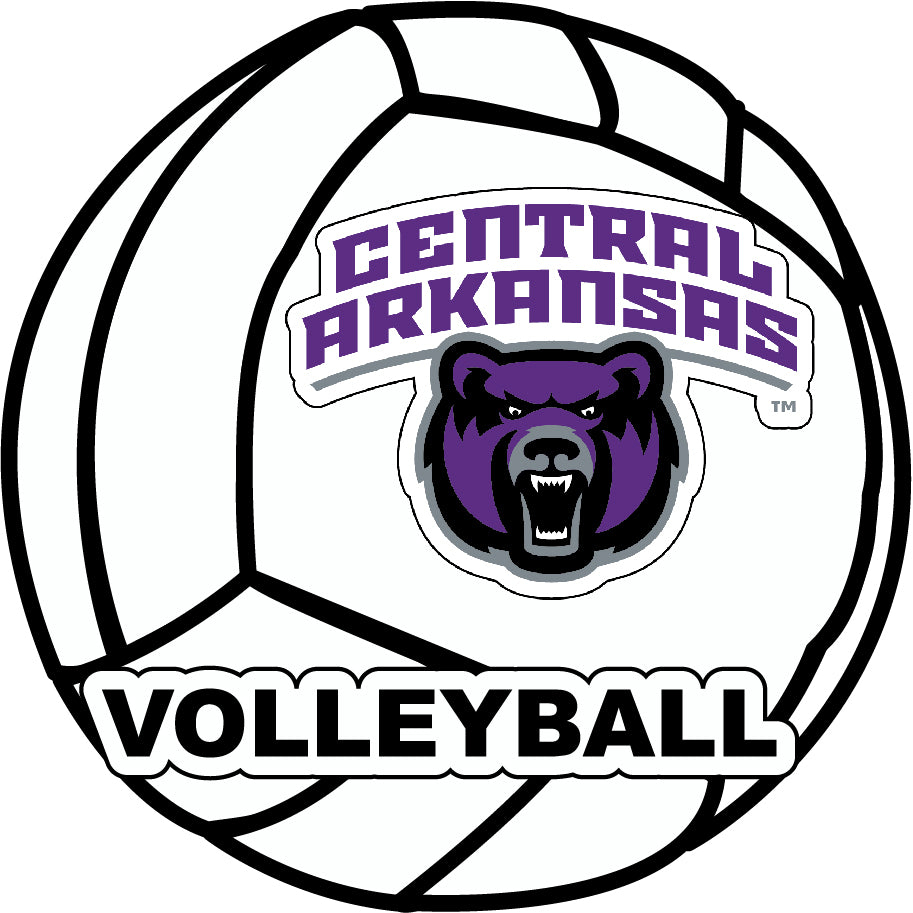 Central Arkansas Bears 4-Inch Round Volleyball Vinyl Decal Sticker
