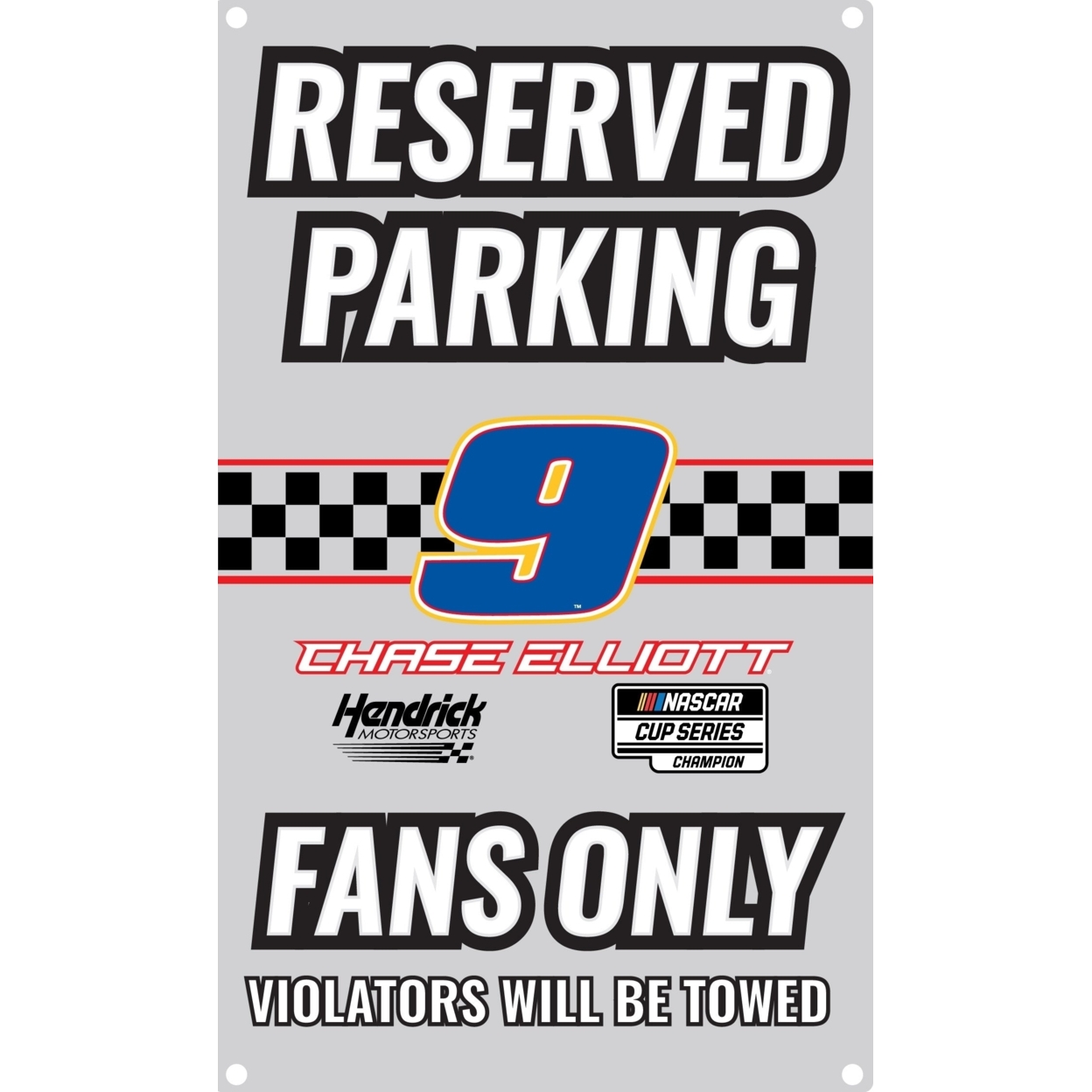 R And R Imports Chase Elliott #9 NASCAR 2020 Champion Metal Sign