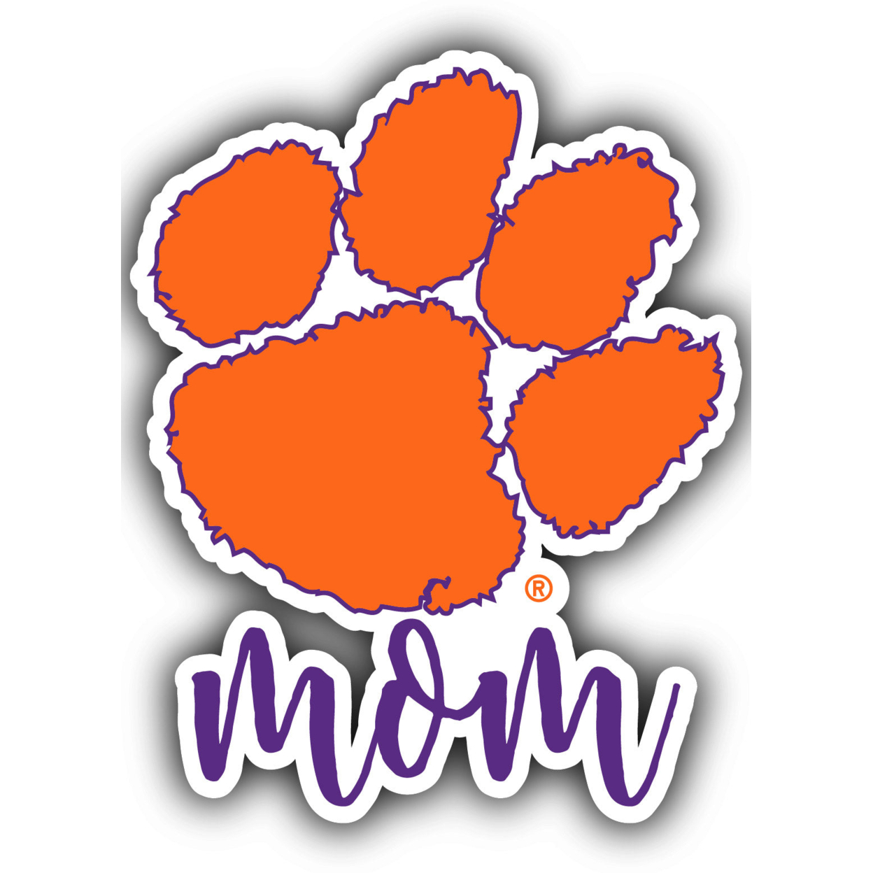 Clemson Tigers Proud Mom 4-Inch Die Cut Decal, Multi