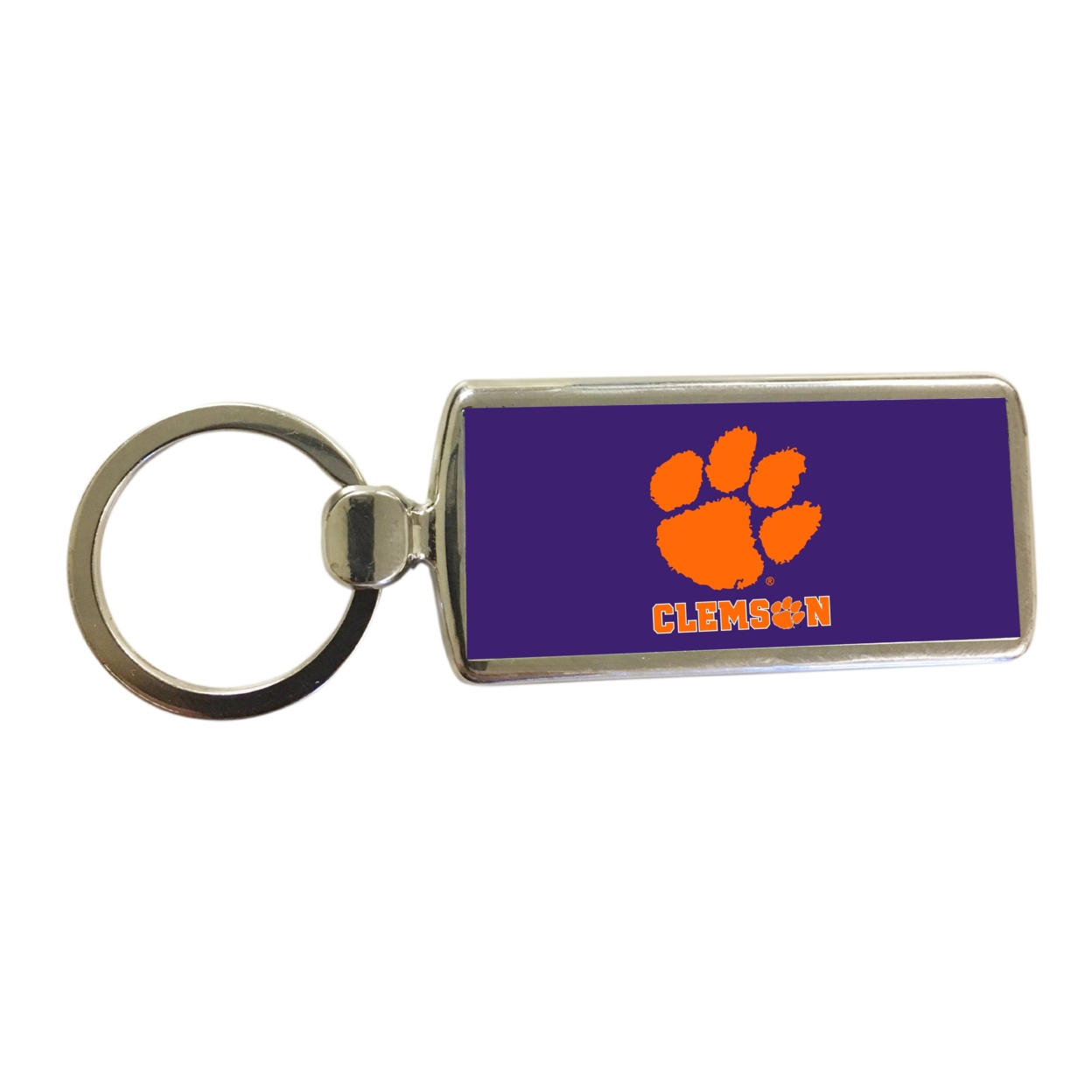 R And R Imports Clemson Tigers Metal Keychain