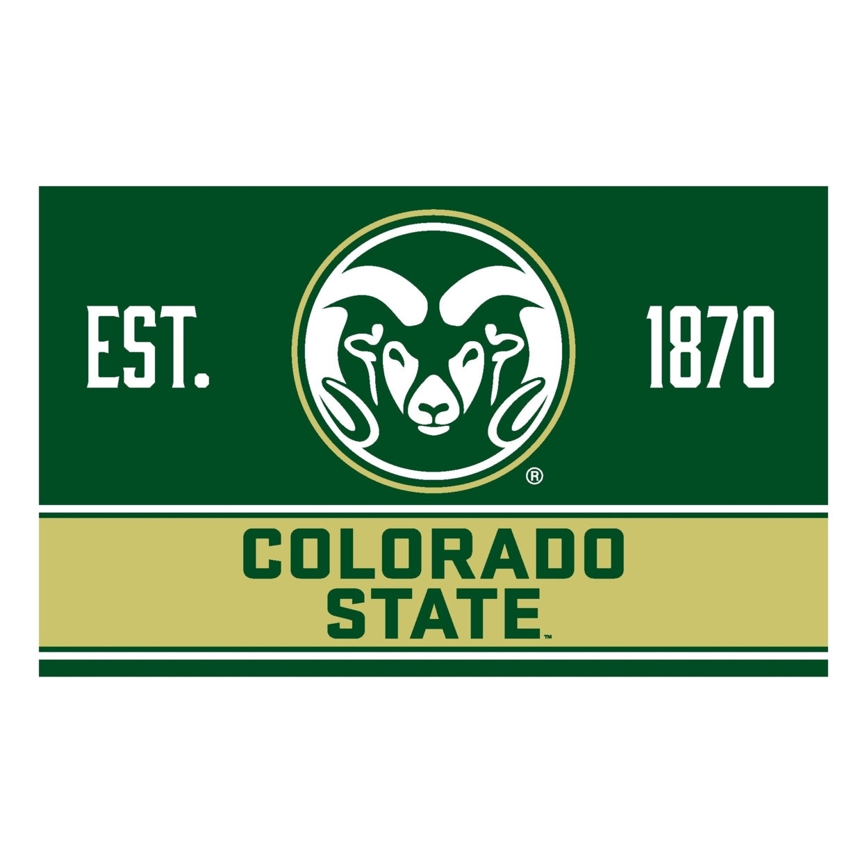 R And R Imports Colorado State Rams Wood Sign With Frame