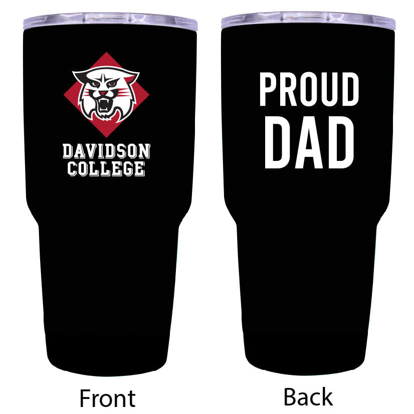 R And R Imports Davidson College Proud Dad 24 Oz Insulated Stainless Steel Tumblers Black.