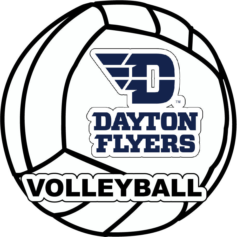 Dayton Flyers 4-Inch Round Volleyball Vinyl Decal Sticker