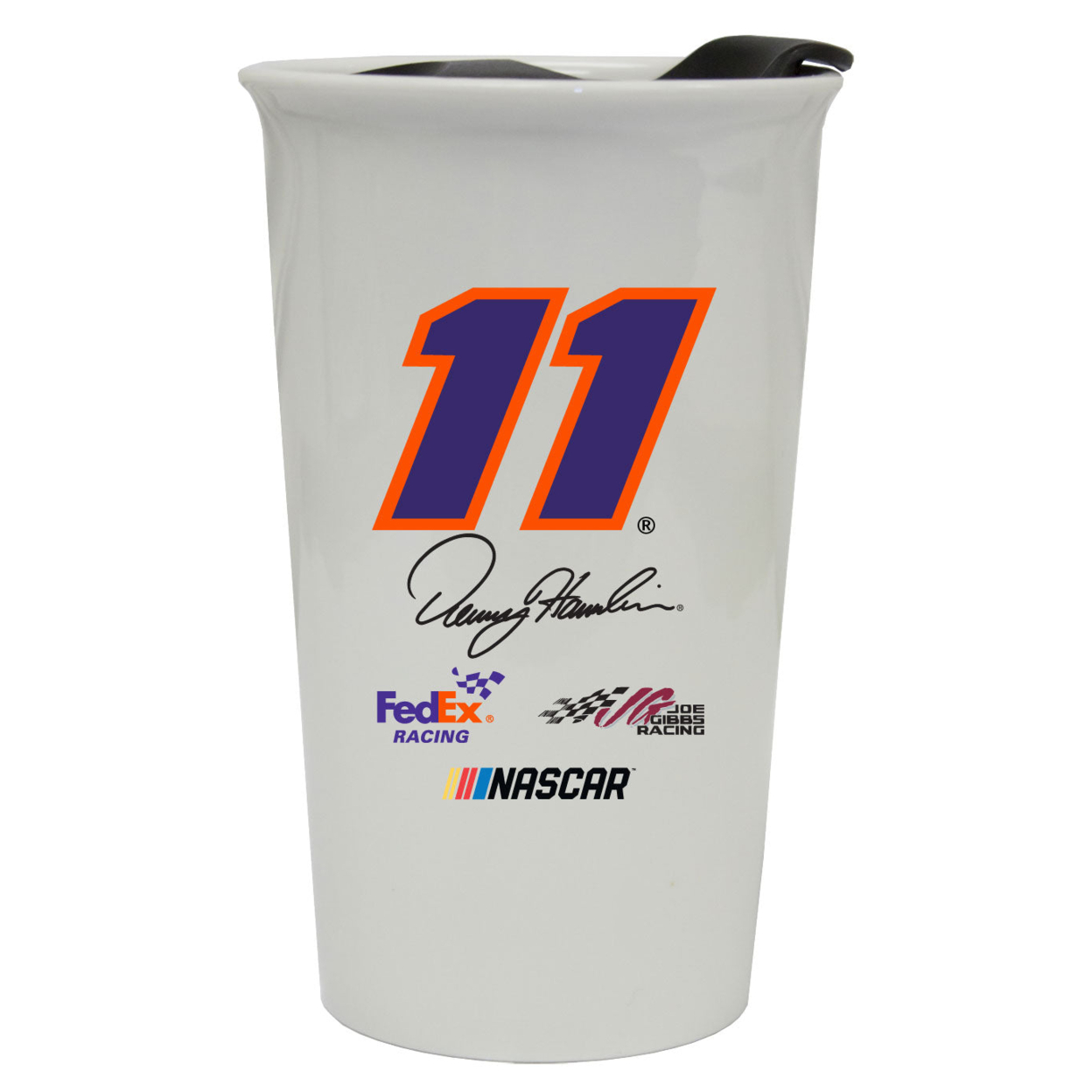 R And R Imports Denny Hamlin #11 NASCAR Double Walled Ceramic Tumbler New For 2020