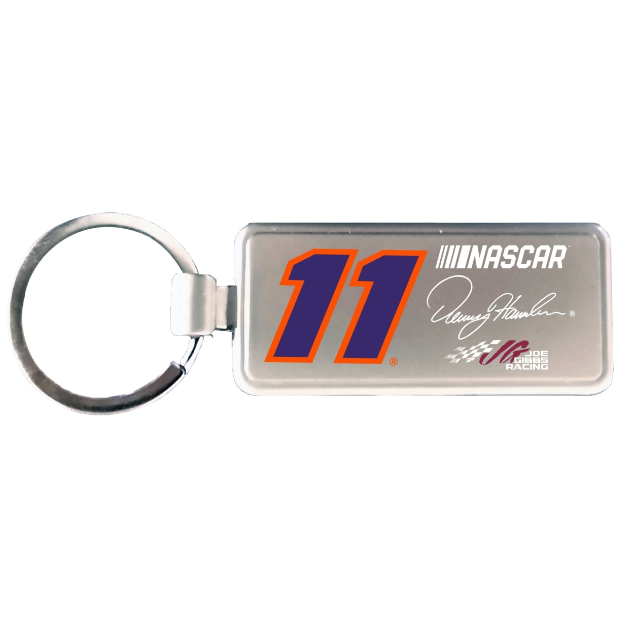 R And R Imports DH Denny Hamlin #11 NASCAR Metal Keychain
