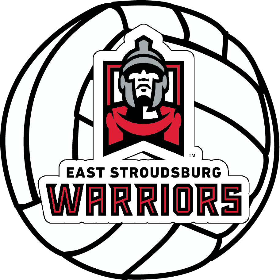 East Stroudsburg University 4-Inch Round Volleyball Vinyl Decal Sticker
