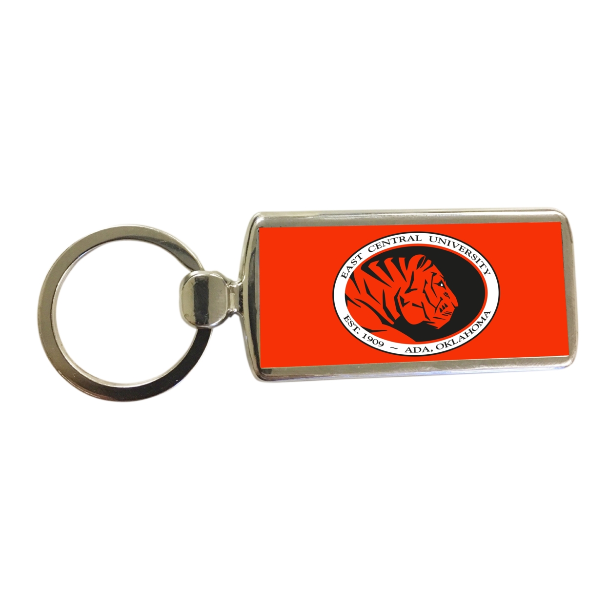 R And R Imports East Central University Tigers Metal Keychain
