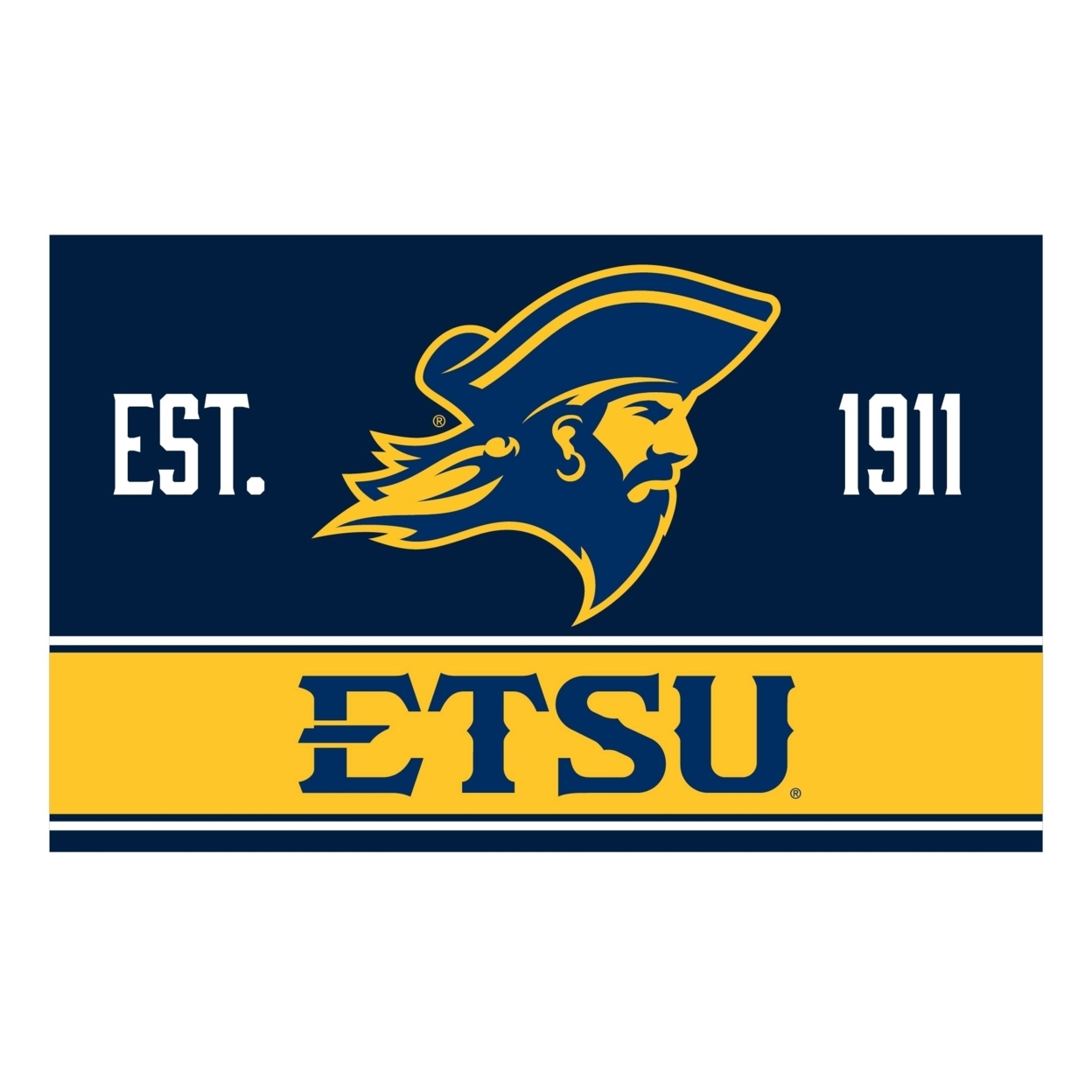 R And R Imports East Tennessee State University Wood Sign With Frame