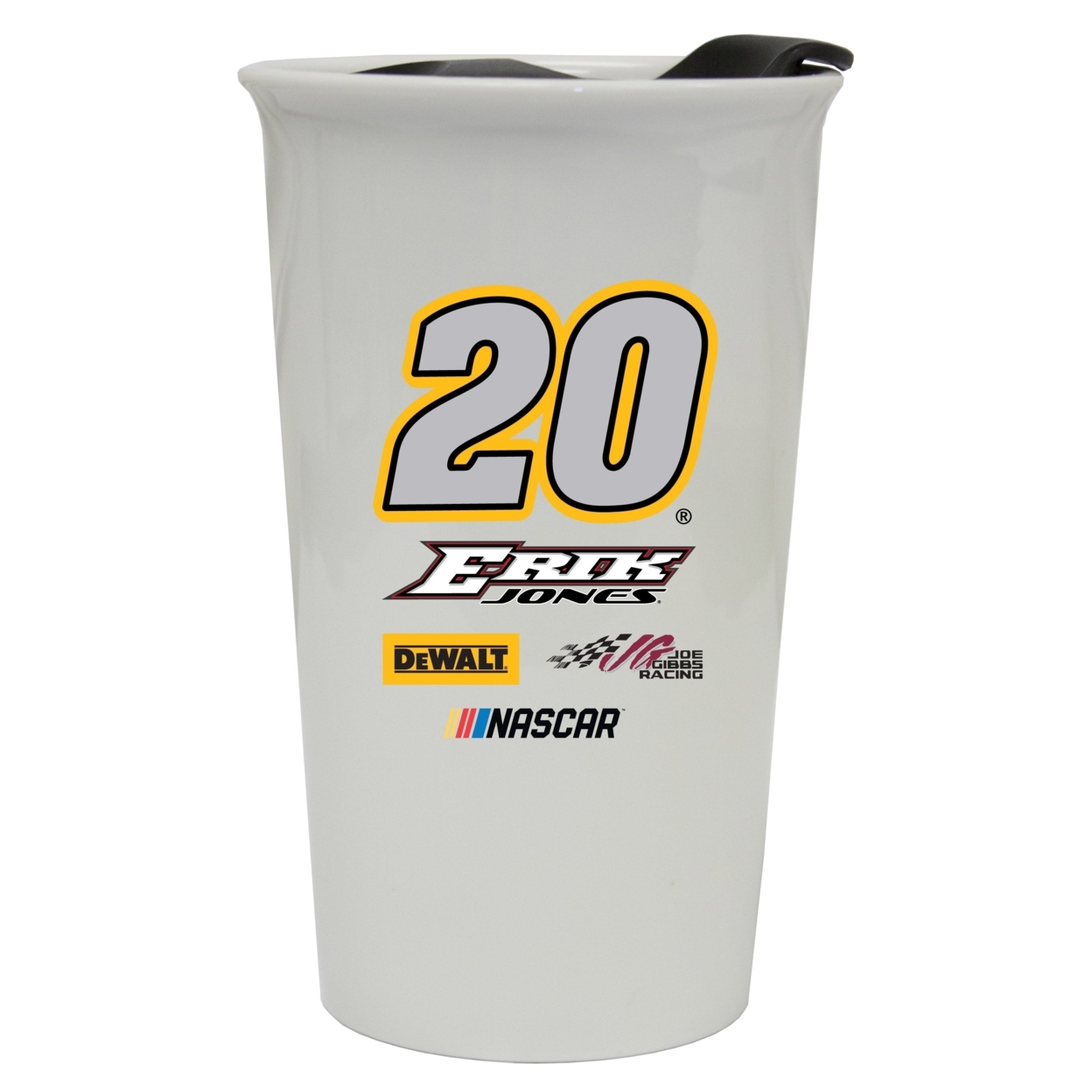 R And R Imports Erik Jones #20 NASCAR Double Walled Ceramic Tumbler New For 2020