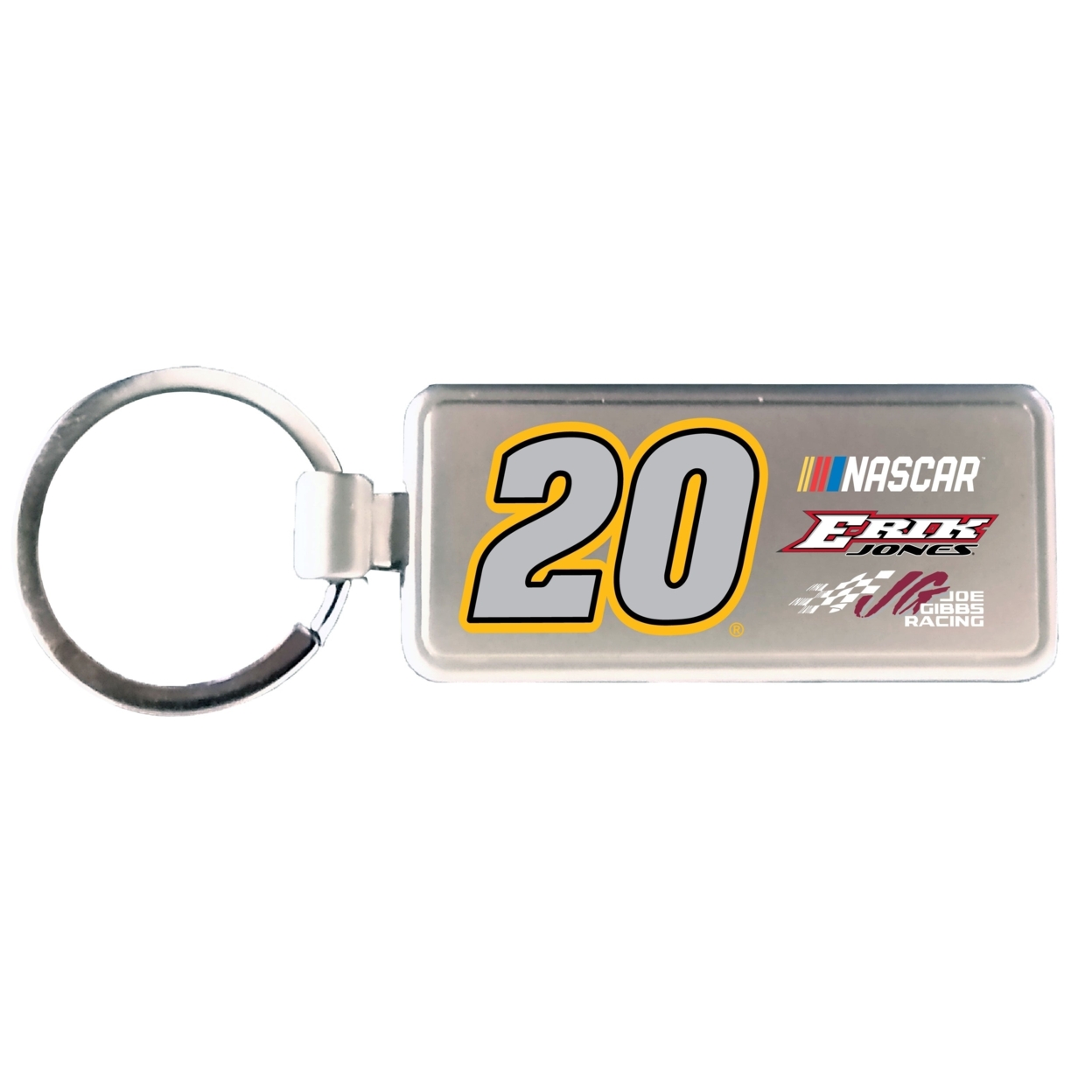R And R Imports Erik Jones #20 NASCAR Metal Keychain