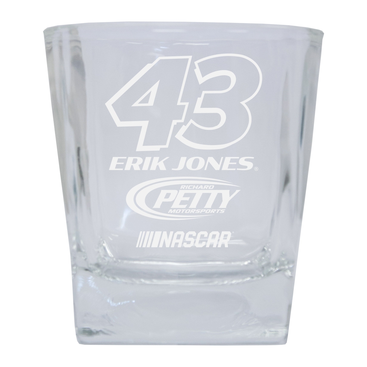 R And R Imports Erik Jones #43 NASCAR Cup Series Etched 5 Oz Shooter Glass 2-Pack