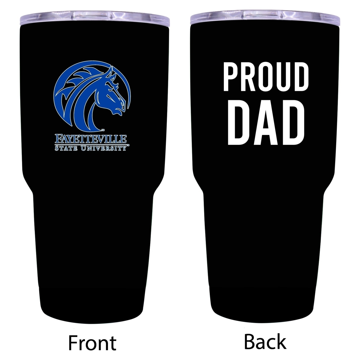 R And R Imports Fayetteville State University Proud Dad 24 Oz Insulated Stainless Steel Tumblers Black.