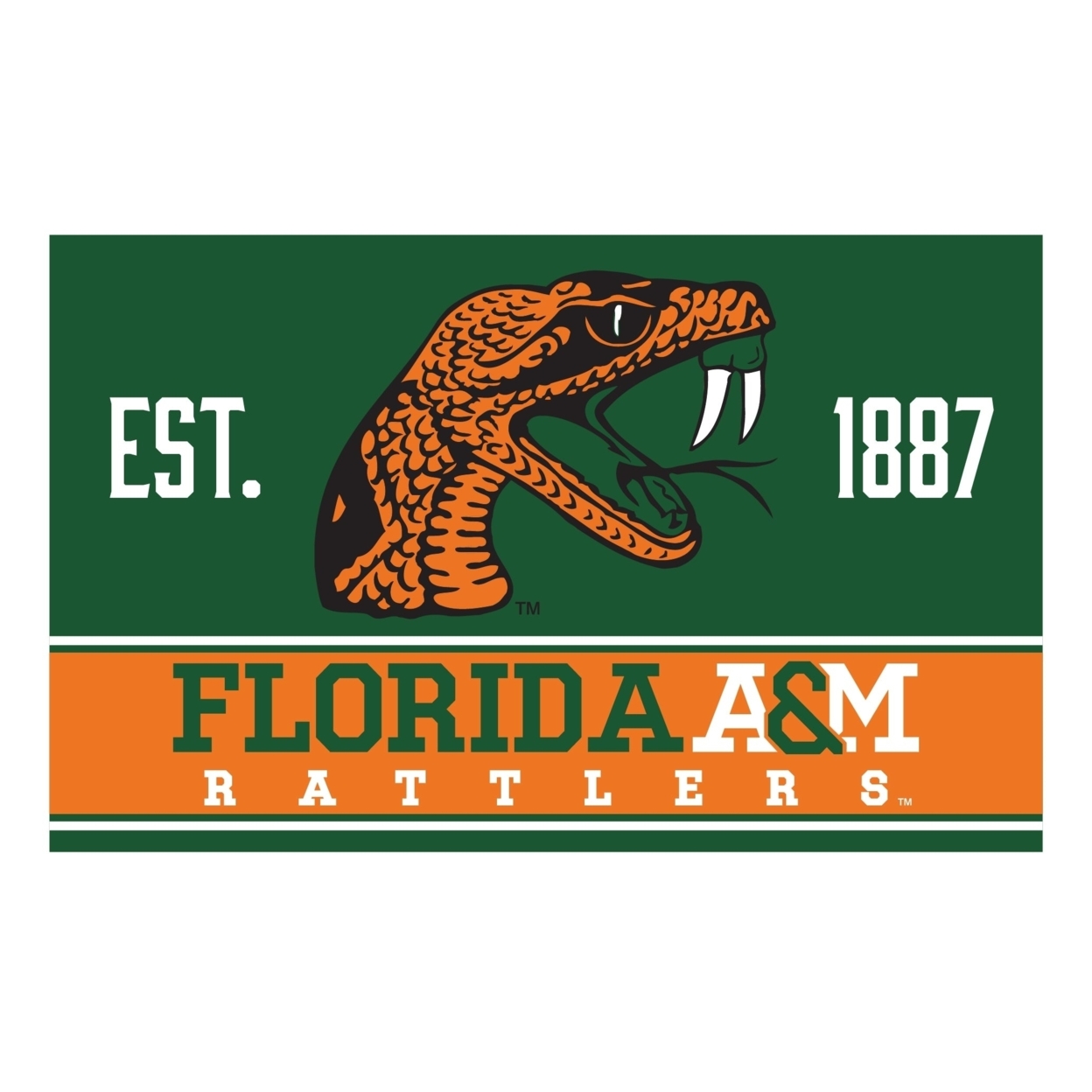 R And R Imports Florida A&M Rattlers Wood Sign With Frame