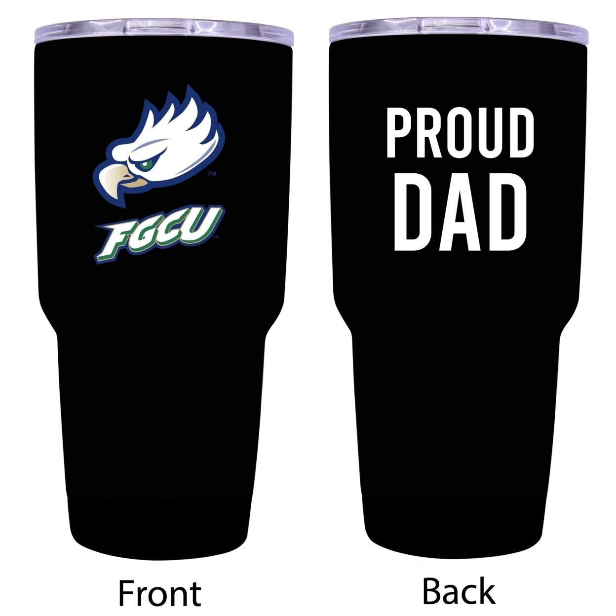 R And R Imports Florida Gulf Coast Eagles Proud Dad 24 Oz Insulated Stainless Steel Tumblers Black.