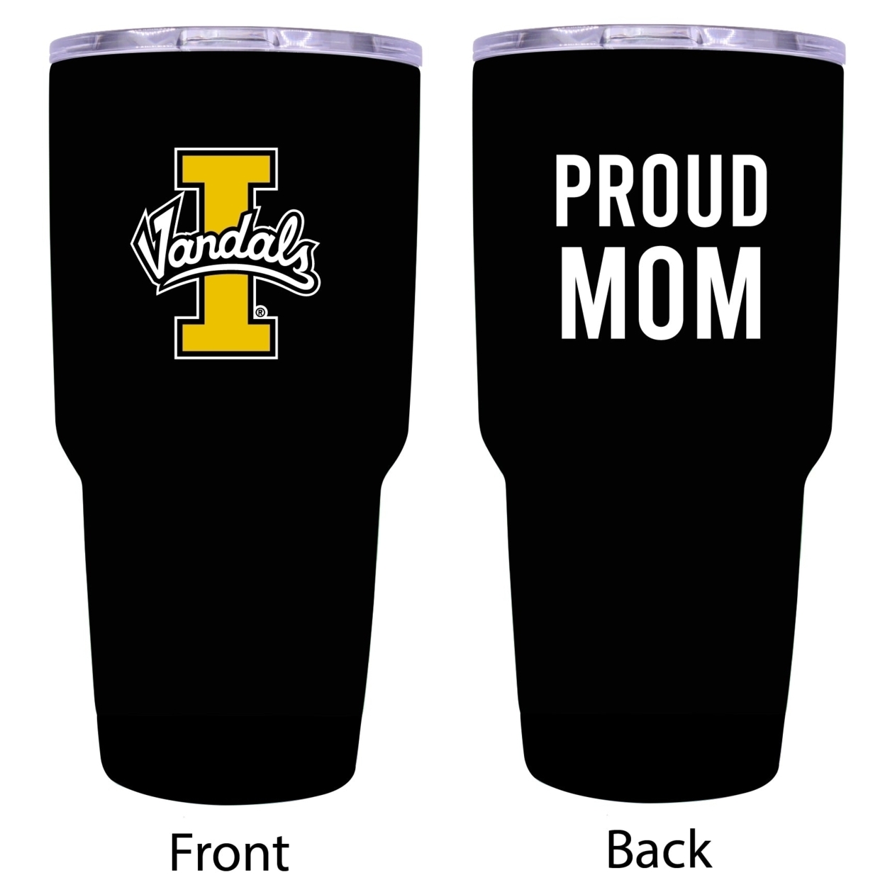 R And R Imports Idaho Vandals Proud Mom 24 Oz Insulated Stainless Steel Tumblers Black.