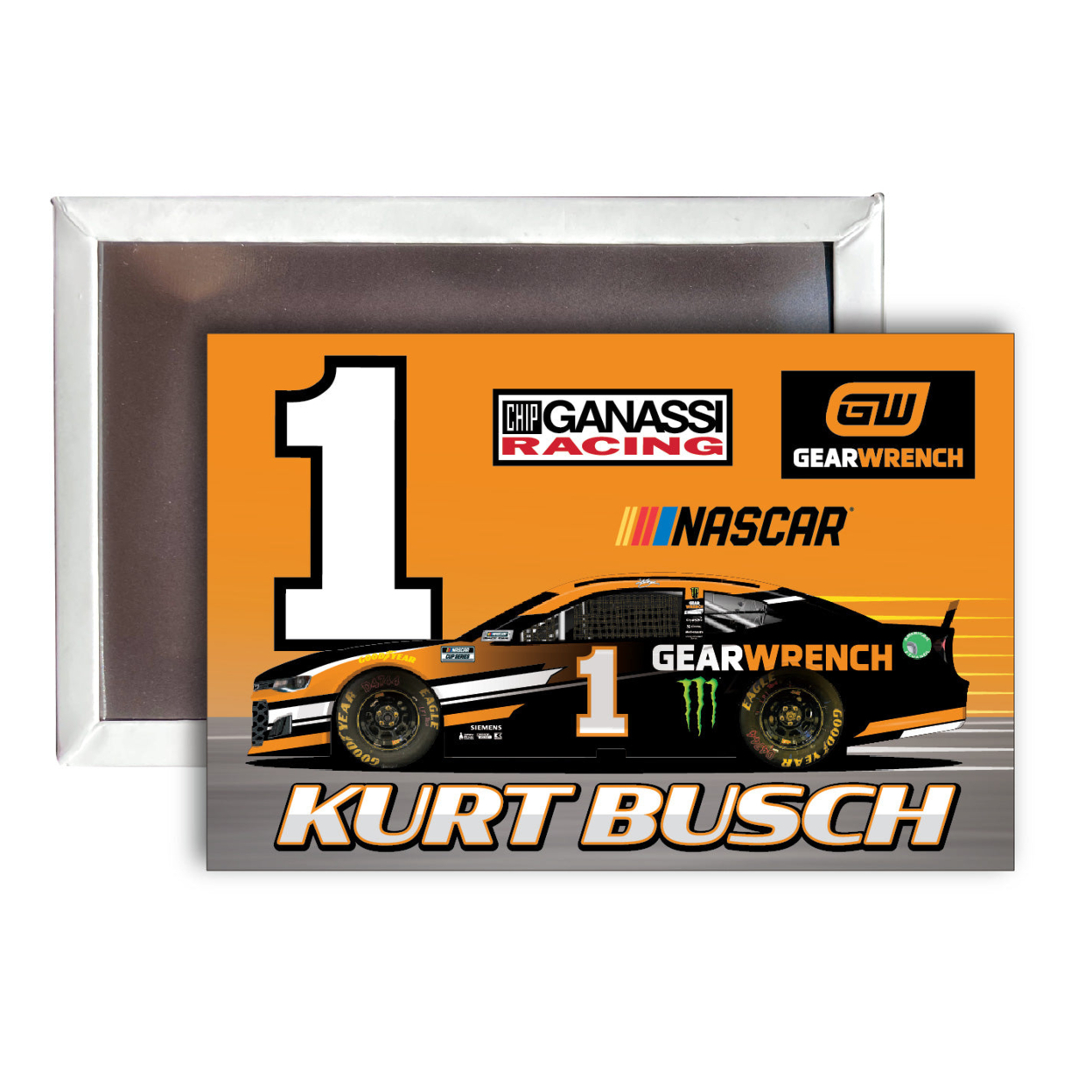 R And R Imports Kurt Busch # 1 Nascar 2x3-Inch Fridge Magnet 4-PackNew For 2021
