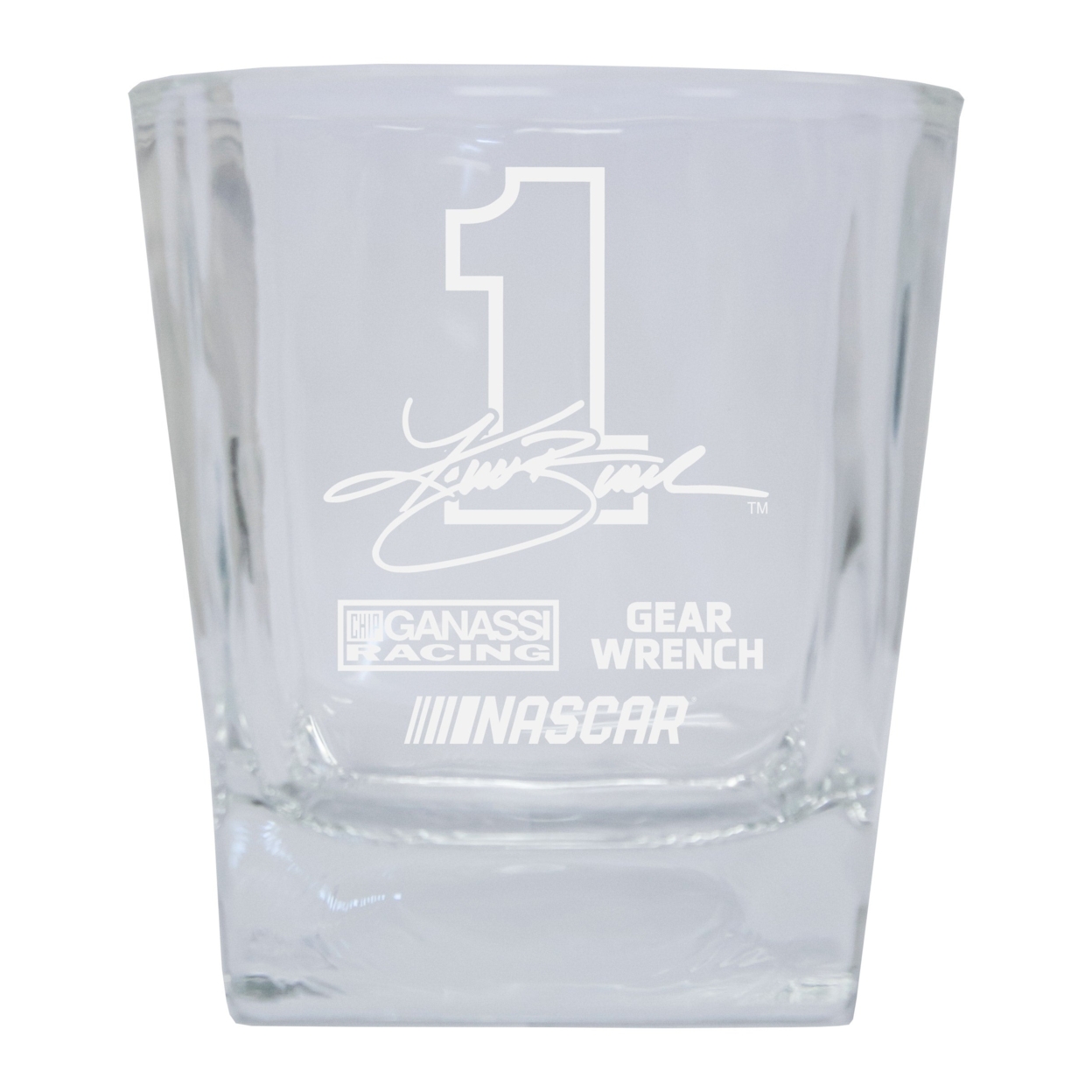 R And R Imports Kurt Busch #1 NASCAR Cup Series Etched 5 Oz Shooter Glass 2-Pack