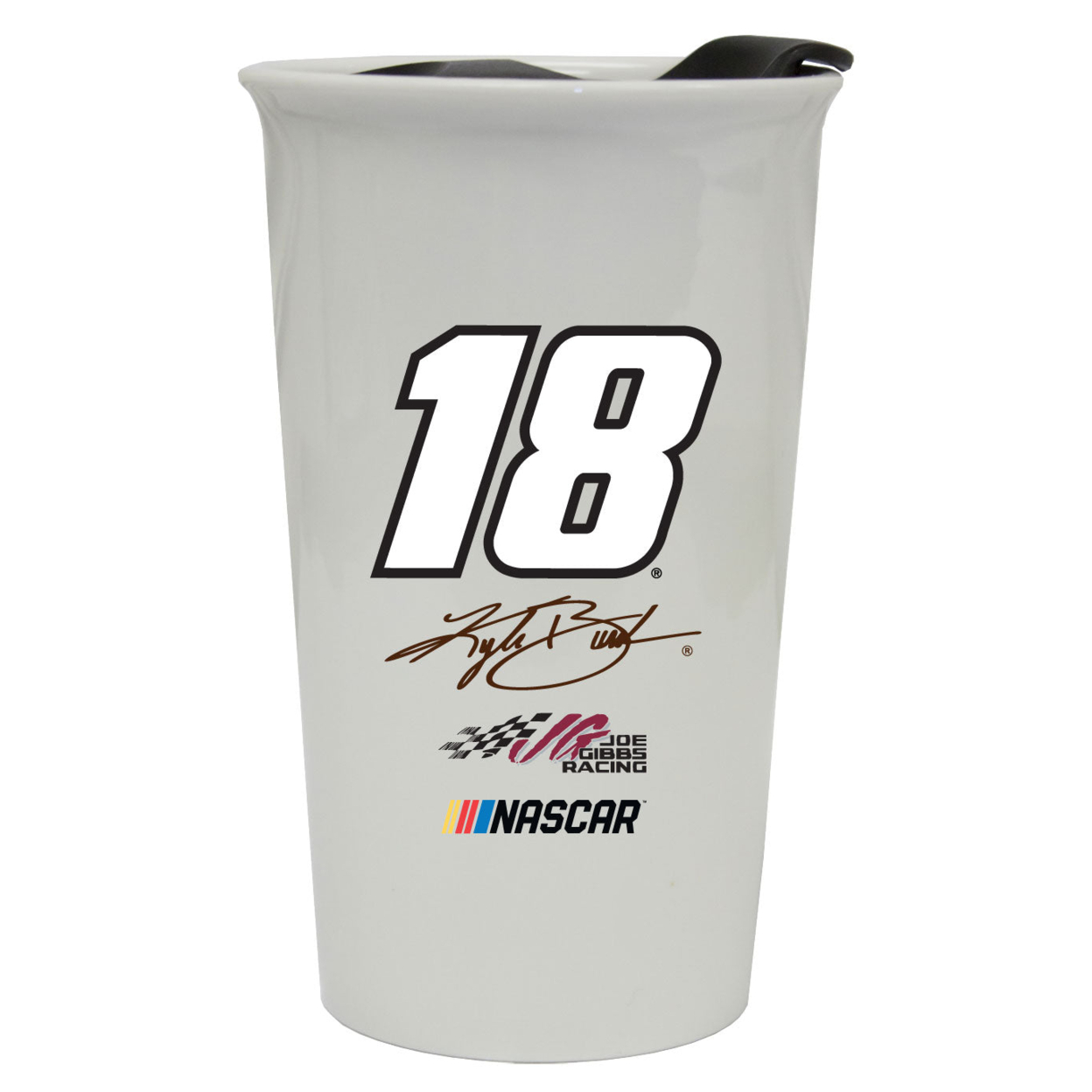 R And R Imports Kyle Busch #18 NASCAR Double Walled Ceramic Tumbler New For 2020