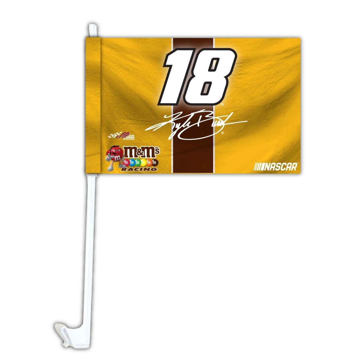 R And R Imports Kyle Busch #18 Nascar Car Flag Set Of 2